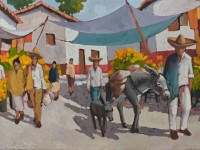 1_40-BURRO-CON-BEBE-OIL-37X24