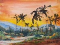 1_SUNRISE-THROUGH-PALMS-OIL-9X12