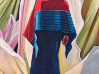 32-LIRIO-Y-MUJER-CON-REBOZO-ROJO-OIL-40X20